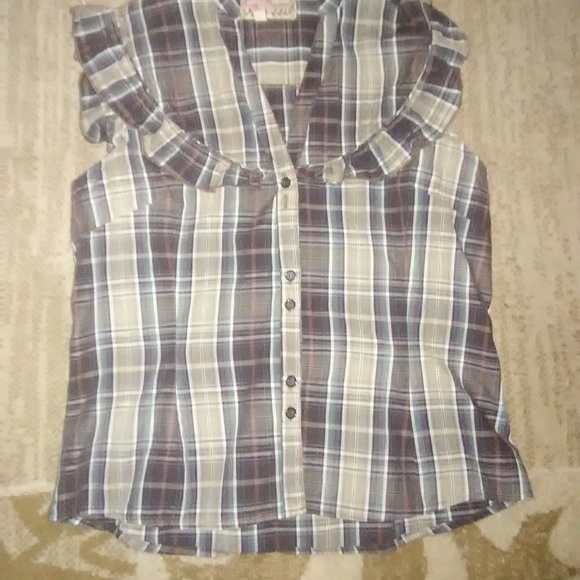 Women's size large plaid top - Picture 2 of 2